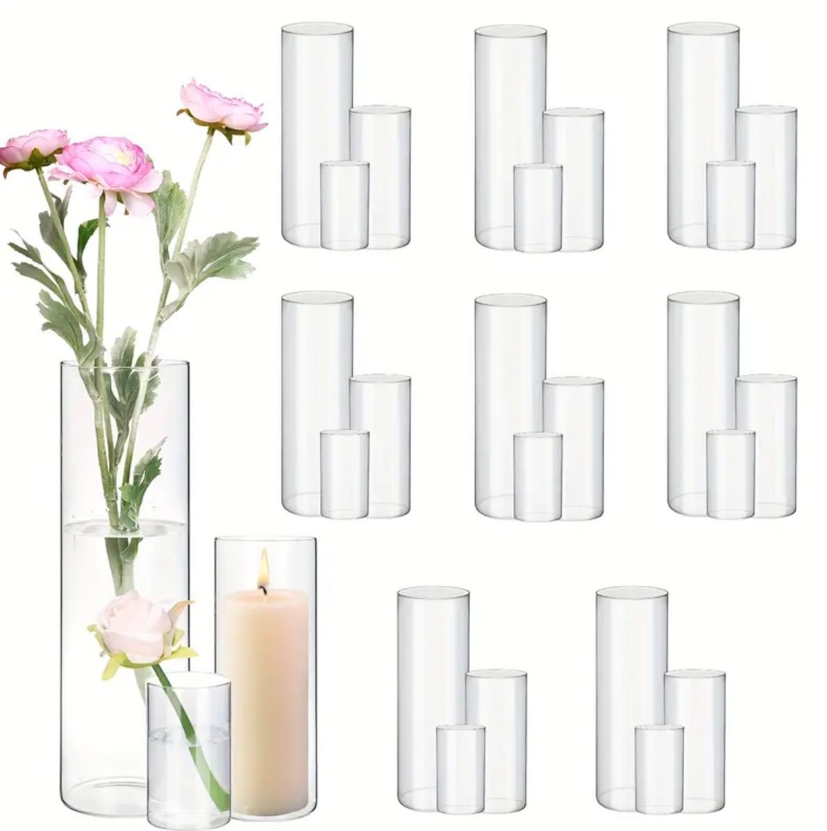 Glasses Candle Vases
