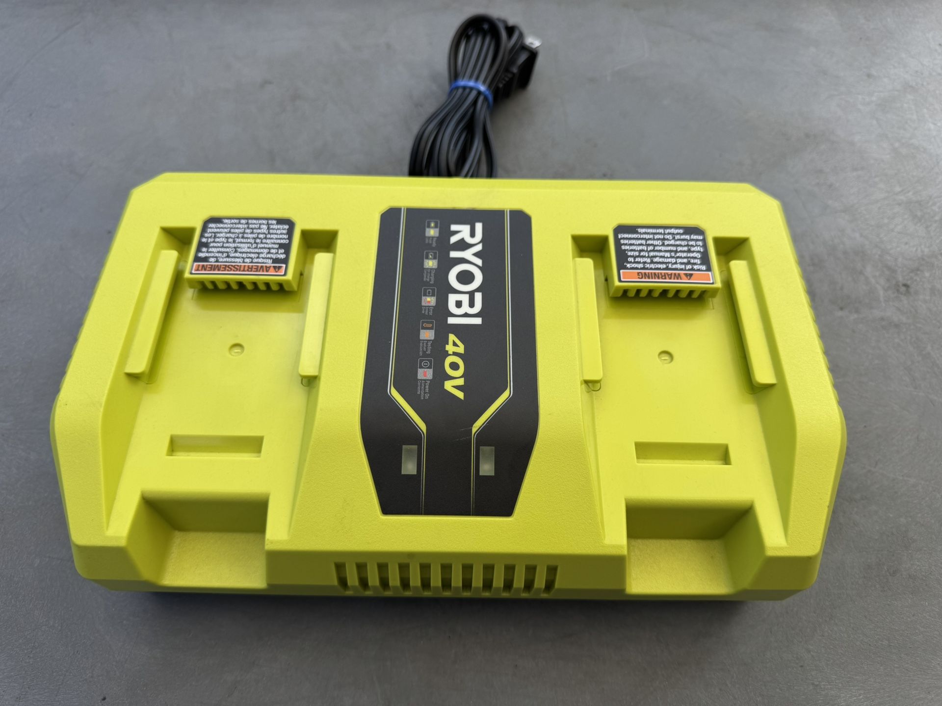 Brand New Ryobi 40-Volt Lithium Ion Dual Port Rapid Charger
