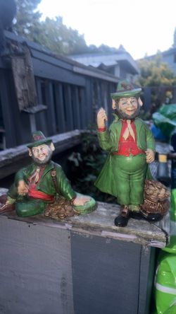 Leprechaun Figurines Set of Two