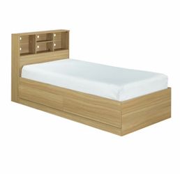 Bed with Bookcase Headboard, Twin,