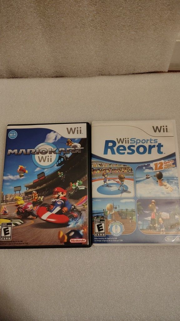 Nintendo Wii Games . Wii Sports Resort And Mario Kart Wii