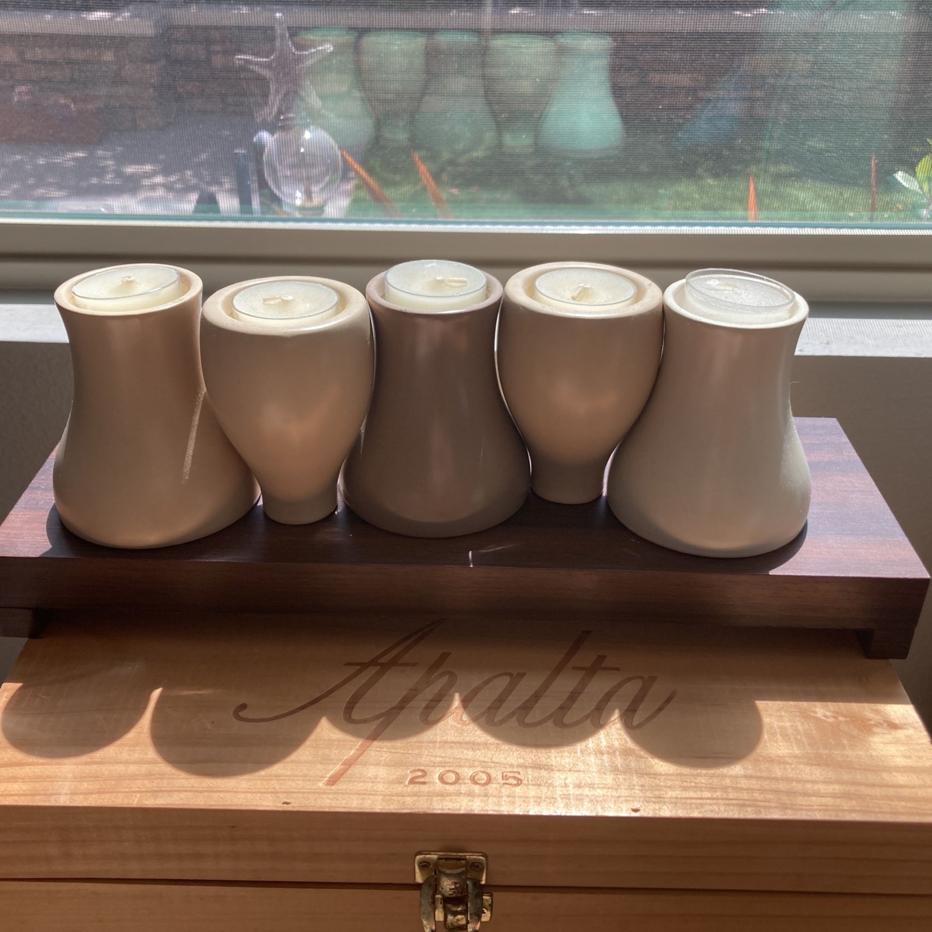 Wall Hanging Shelf With Candle Holders