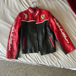 Boys Ferrari Leather Jacket