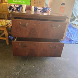 Cherry Wood File Cabinet