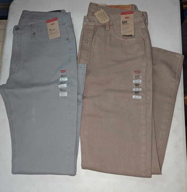 New Men's 36x34 Levi's Jeans Set