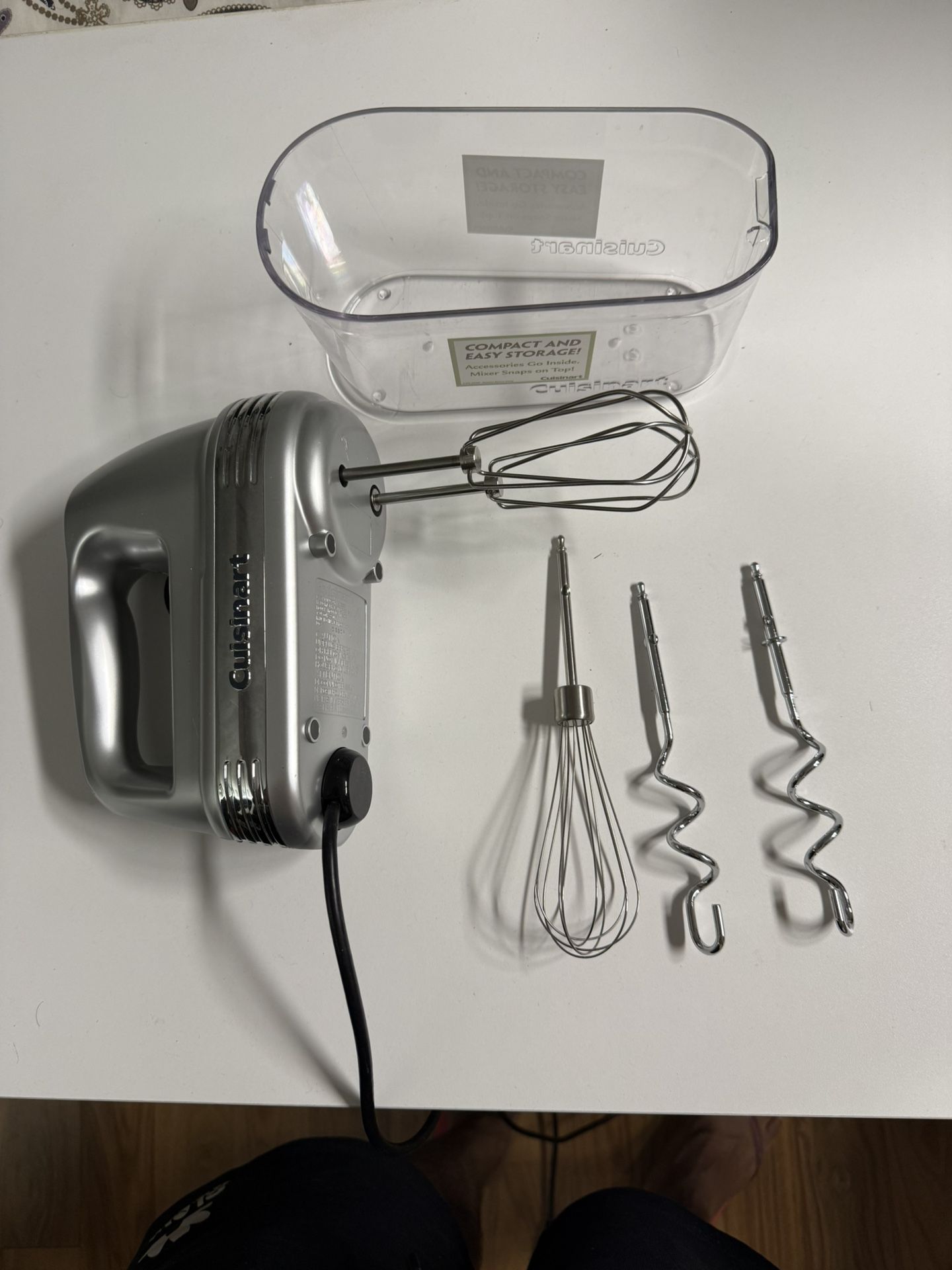 Cuisinart 7-Speed Power Advantage Hand Mixer with Storage Case - HM-7BCS: 200W, Brushed Chrome, Kitchen Hand Mixers