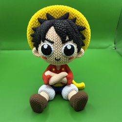 One Piece Luffy Crochet 3d Printed 