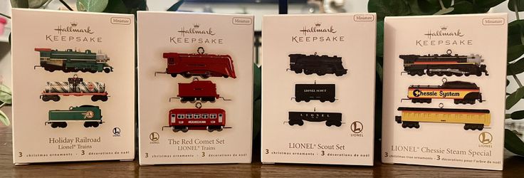 Hallmark Lionel Train Set Miniature Ornaments