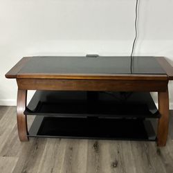 Glass And Wood Tv Stand $35