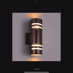 Outdoor Wall Lights Exterior, Modern Outside Sconce Wall Lighting, Exterior Light Fixture Wall Mount Oil Bronze Cylinder, 1 pcs