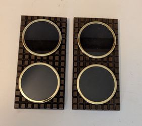 Frames  Double Wooden Photo Picture Det Gold Trim 8 x 4 Bundle Two