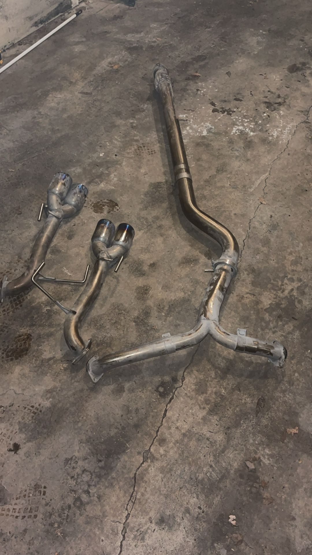2017 Subaru Wrx Sti SRS Exhaust System Mid And Mufflers Pipes