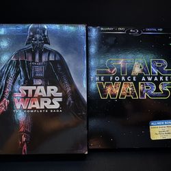 Star Wars the skywalker saga + force awakens (Blu ray)