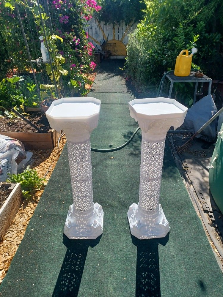 Roman columns for wedding or garden plant stand