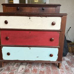 Vintage wood Dresser
