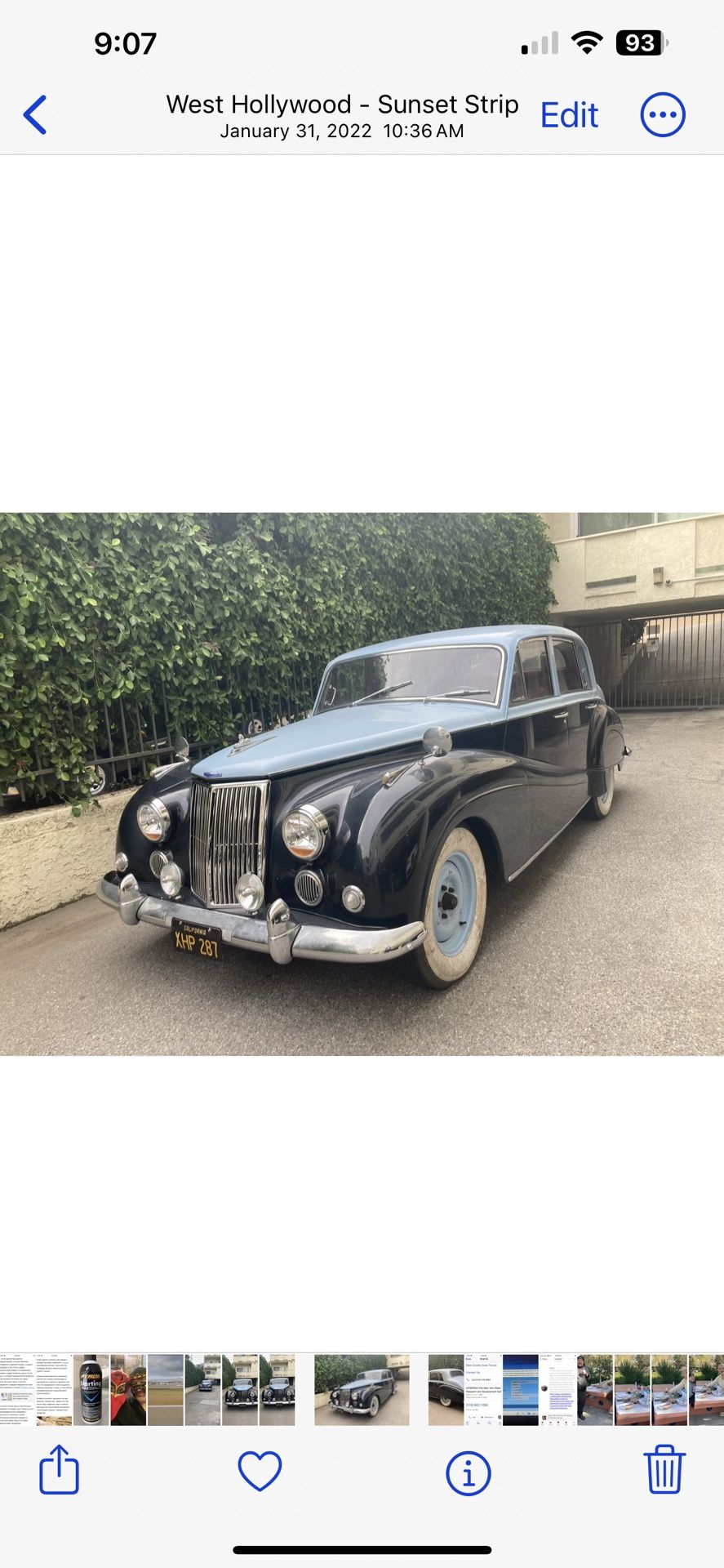 Classic Car 1959 Armstrong Siddeley Star Sapphire