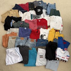 x39 Vintage Bundle Jackets, Jeans, T-Shirts, Sweaters, Shorts, etc.
