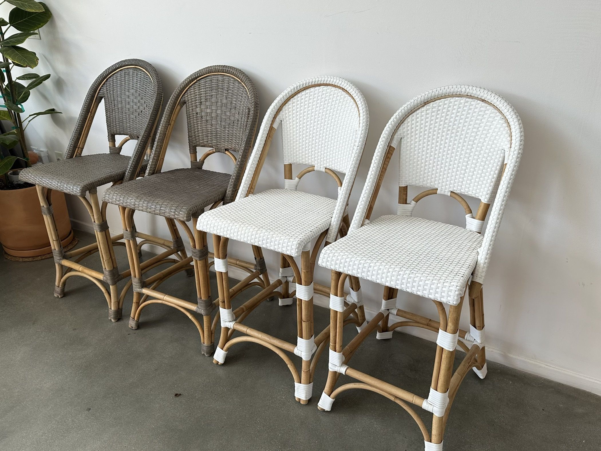 4 Restoration Hardware French bistro Counter Stools