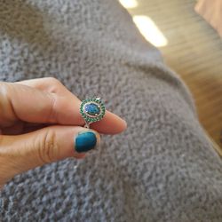 Opal ring in Silver sz 8