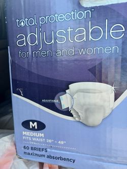 Total Protection Adjustable Adult Briefs Medium 60 Count