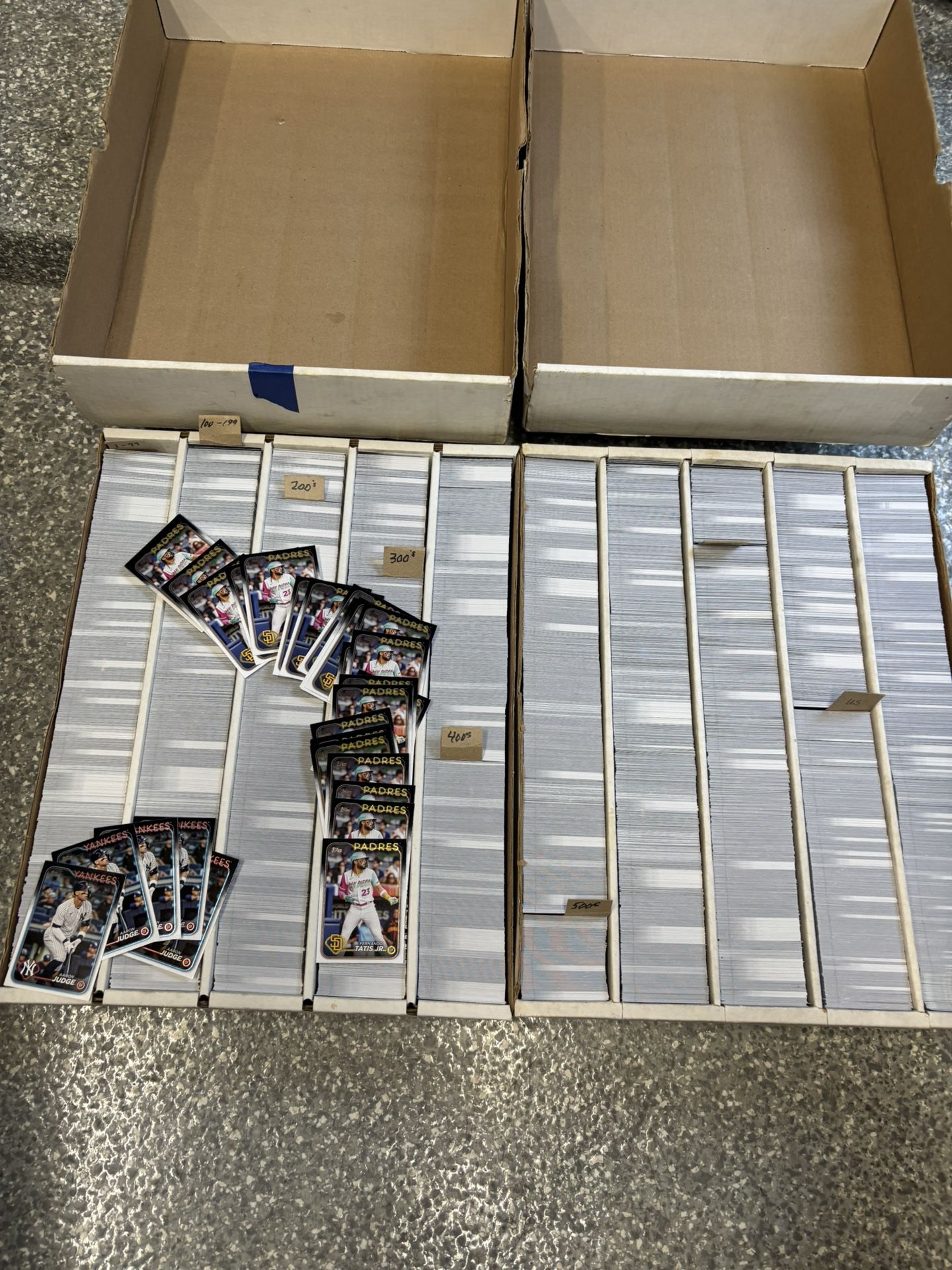 Huge Lot Approximately 10,000 Topps 2024 Baseball Cards