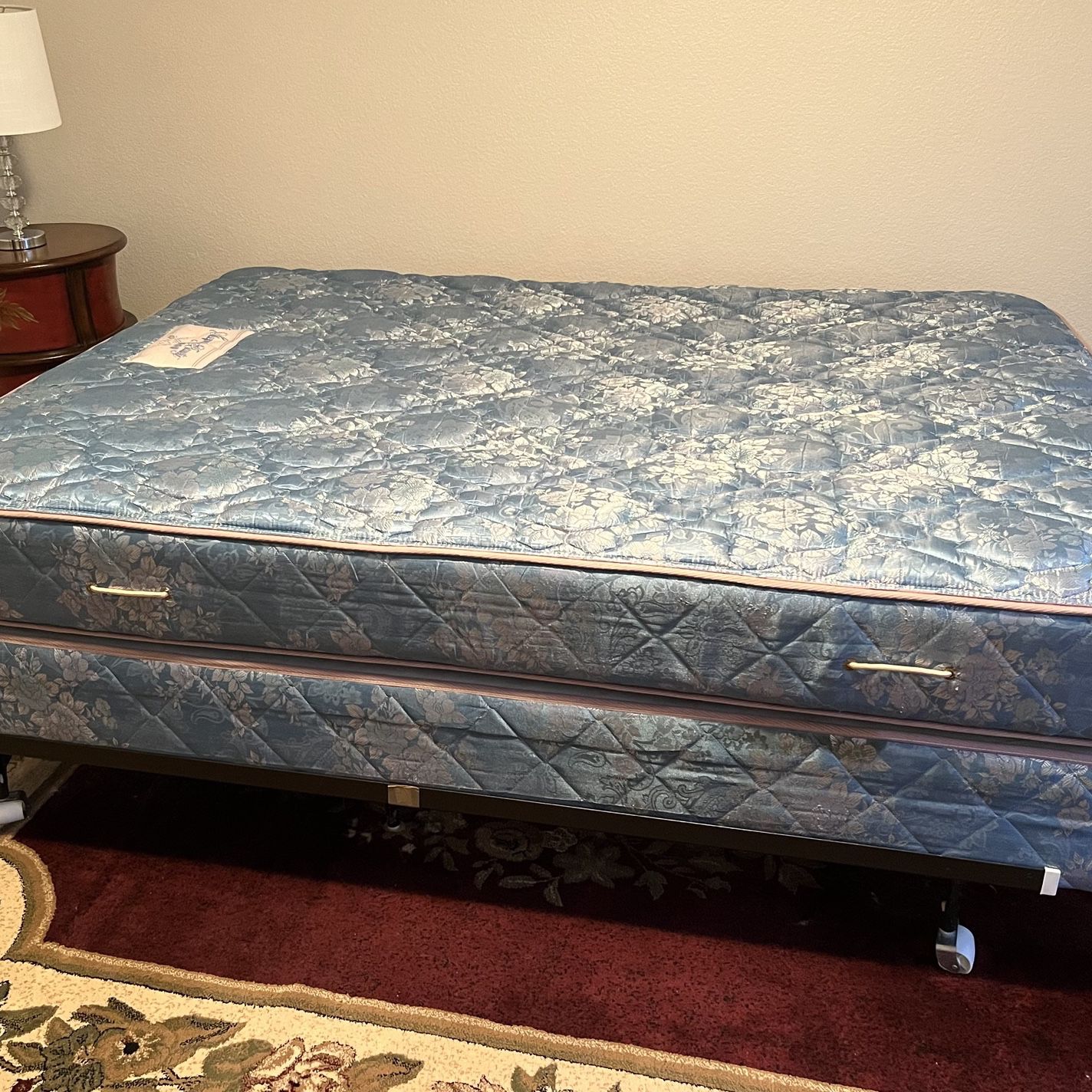 Queen Size Railings With Box Spring & Mattress