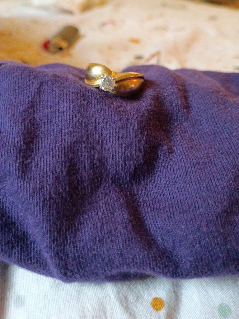 14 Karat Gold Diamond Ring With A Carrot Stone Solid Gold Very Beautiful Engagement Ring