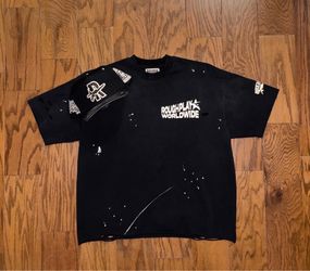 Roughplay Worldwide Black Distressed T-Shirt