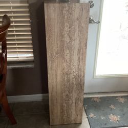 Sculpture Display Stand Marbled Earth Tones 42” Tall