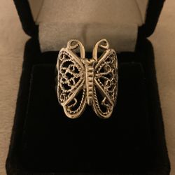 2 Sterling Silver 925 Butterfly Rings…Sizes 7.5 & 8