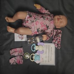 17" Reborn Baby Dolls Girl Soft Silicone Vinyl Life Handmade Realistic Newborn