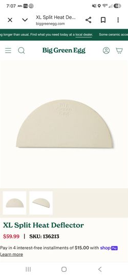 Big Green Egg XL split heat deflector