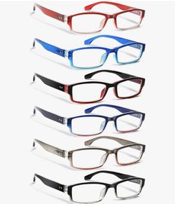 6pack Computer Reading Glasses For Men and Women 