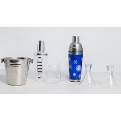 Two Cocktail Shakers/Bucket