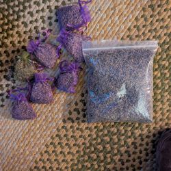 Locally Grown Organic Lavender Flower & Bud And Sachets 