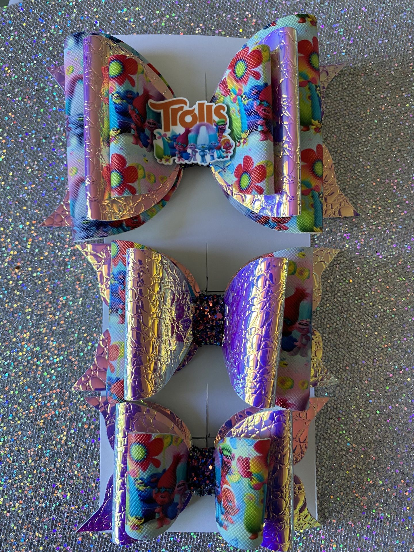 Moños de trolls 3pz