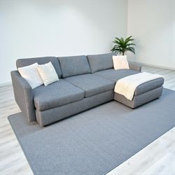 FREE DELIVERY - Like New! Kevin Charles Dark Grey Sectional