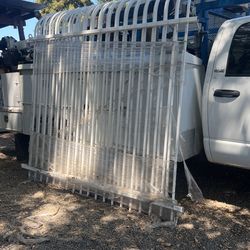 2 Pc ,New White Fence 8 Ft