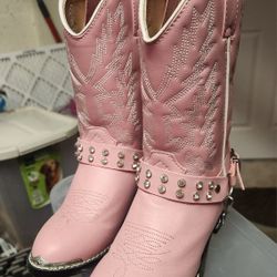 Girls  Pink Cowboy Boots 