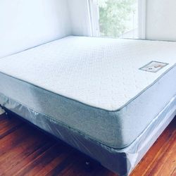 Queen Size Mattress Thick Foam And Box Spring Brand New Delivery 🚚 Available 