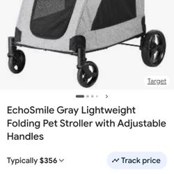 Echosmile Extra Large Foldable Pet Stroller New 