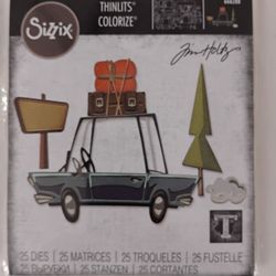 Sizzix/Tim Holtz "Road Trip" Colorize Thinlits Die Set