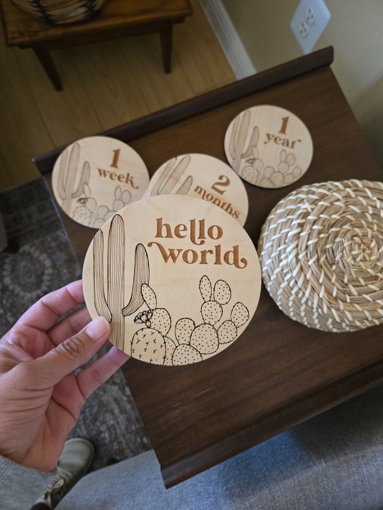 Monthly Wooden Discs