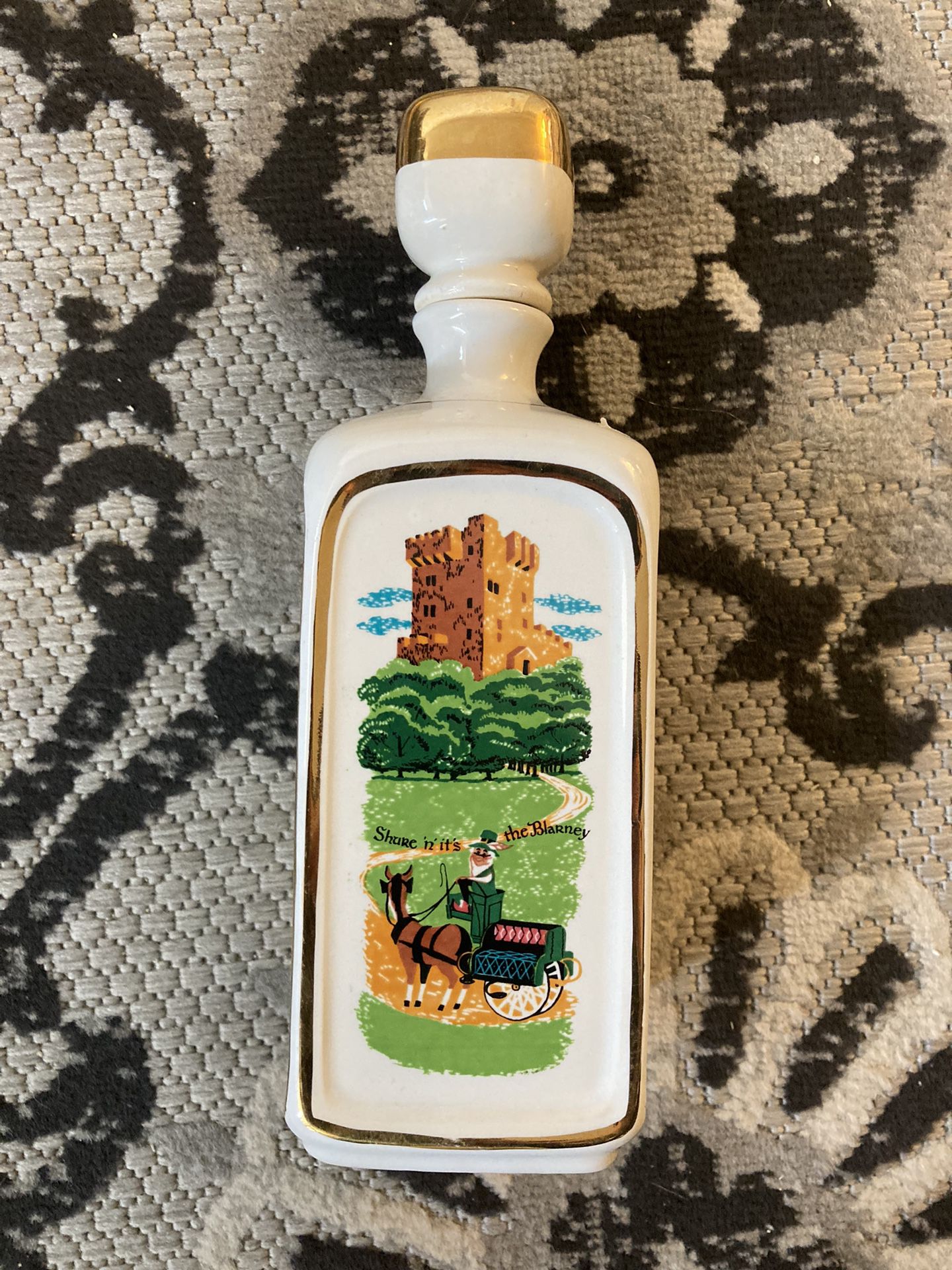 1970 Irish Bottle Made Out Of Fine Porcelain