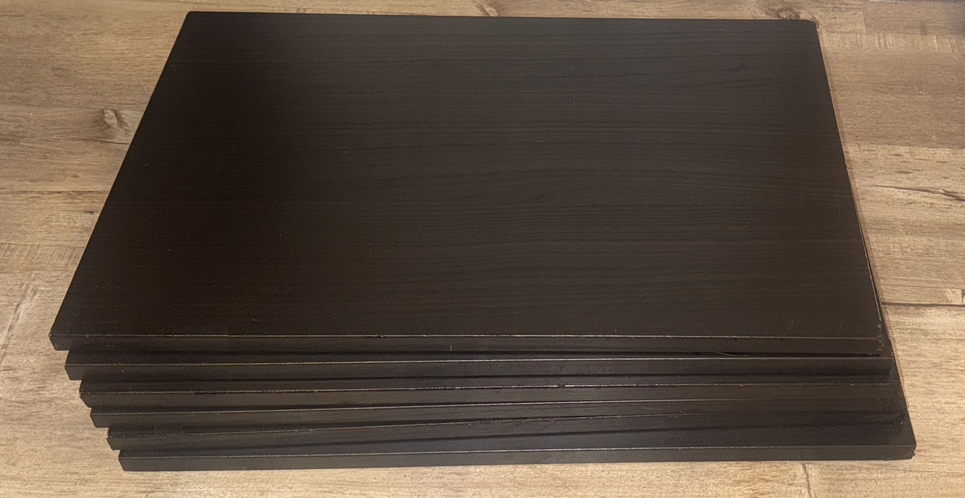 6 Ikea Besta Shelves, Black-Brown