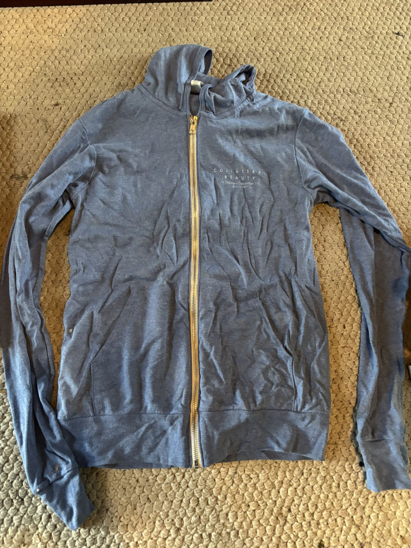 Light blue sweatshirt with hoodie