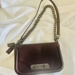 Coach, Genuine Leather, Two-Way Shoulder/Crossbody Bag