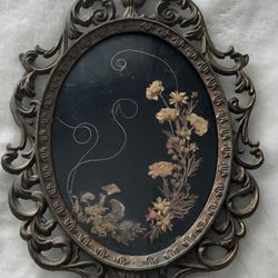 Vintage Dried Flowers Small Picture Frame