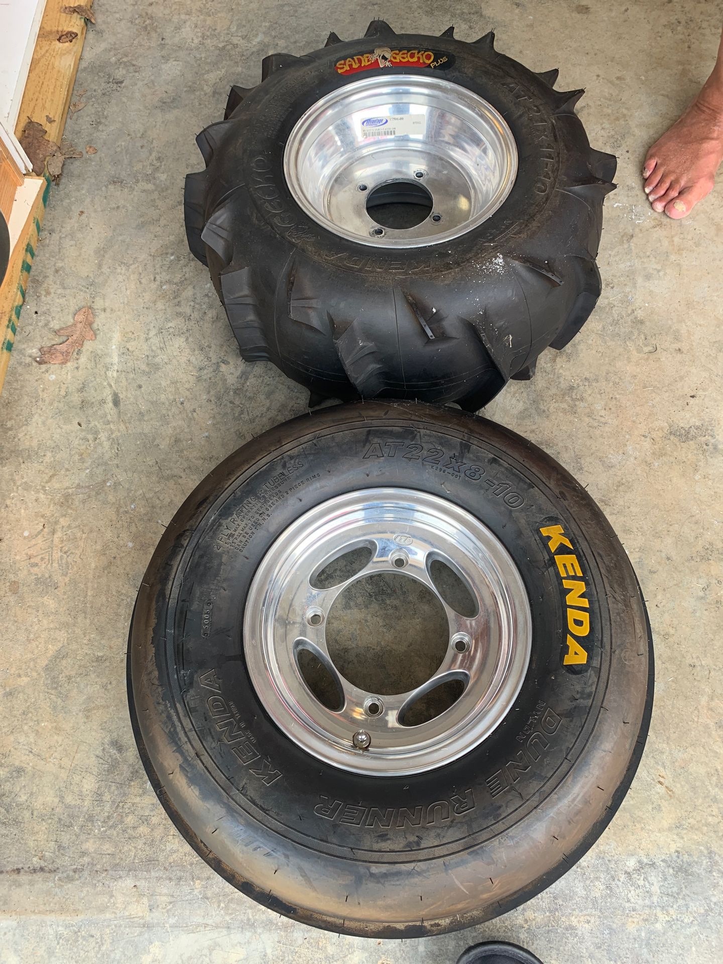 New front and rear Paddle Tires Brand New (4)