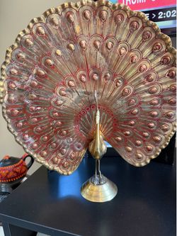 Brass peacock (can be dismantled) - table decor